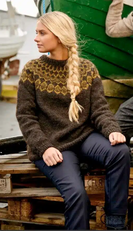 Tindafell 37-7 Klassik islandsk sweater i 2 farver